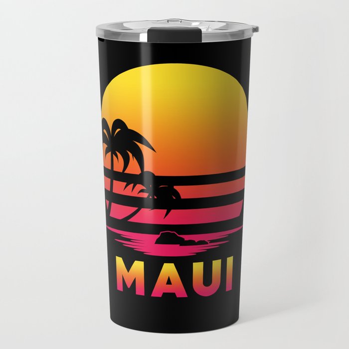 Maui Retro Beach Travel Mug