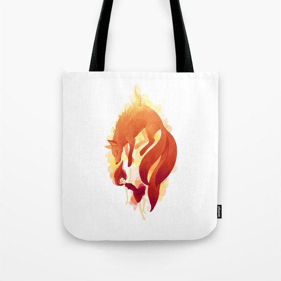 Fire Fox Tote Bag