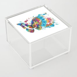 Big Bold Butterfly Art With Colorful Mandala Acrylic Box