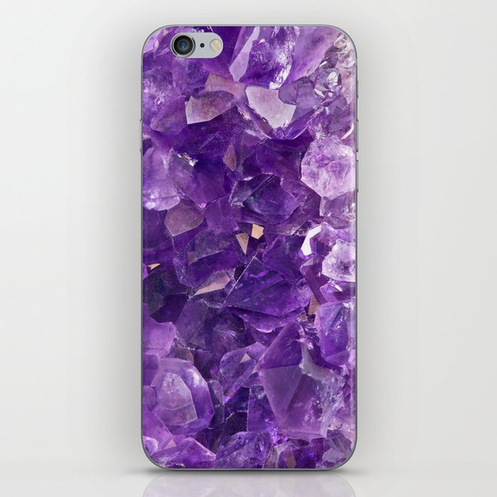 Purple Amethyst Quartz Crystal iPhone Skin