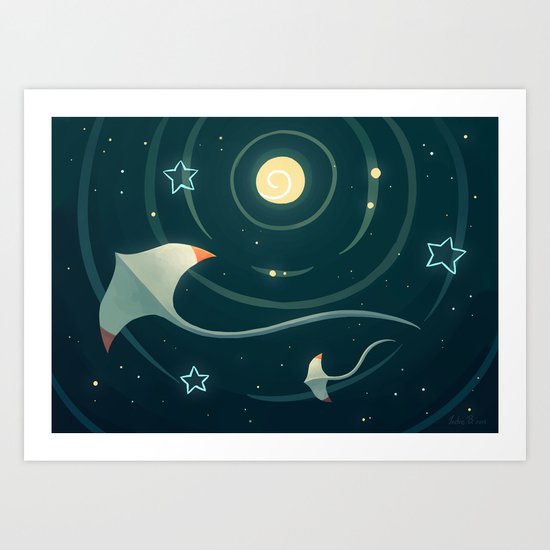 Space Ray Art Print