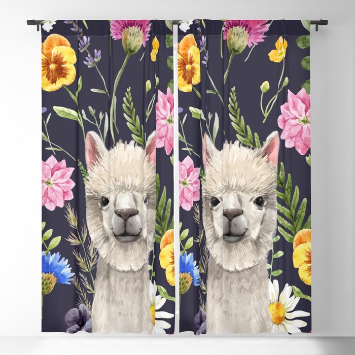 Wildflower Alpaca Blackout Curtain