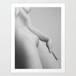 Bodyscape photograph with beautiful nude woman Art Print