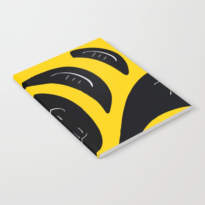 African Yellow abstract minimal and pop art design Notebook