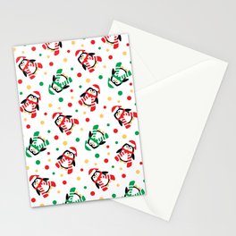 Christmas Penguins and Polka Dots Stationery Card