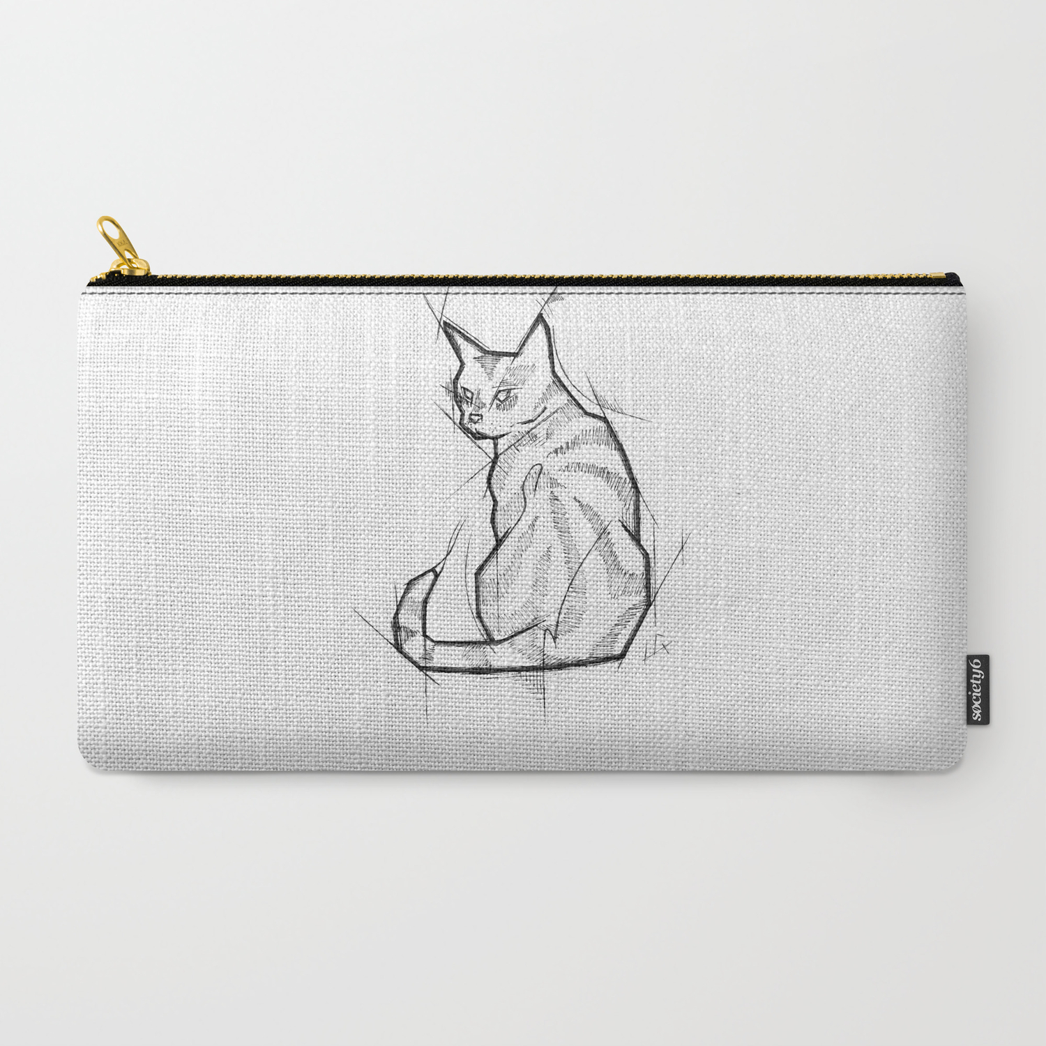 Cat Handmade Drawing Made In Pencil And Ink Tattoo Sketch
