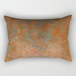 Vintage Rust Copper Rectangular Pillow