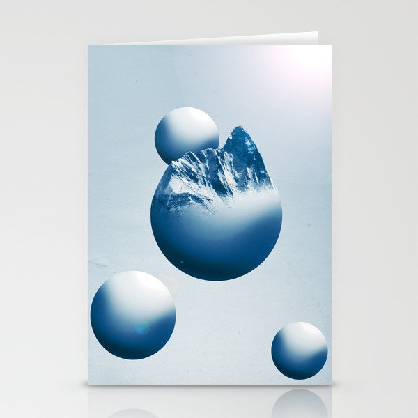 Ice Mountain Planet Stationery Cards