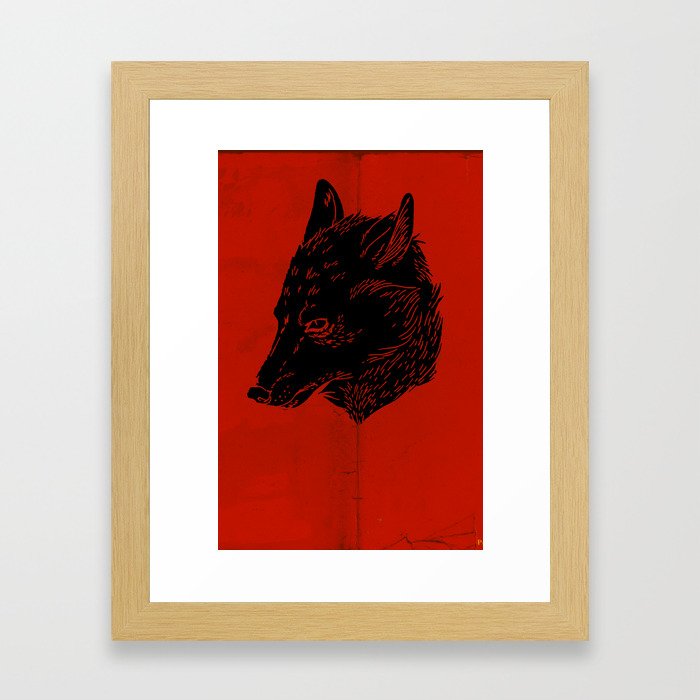 Big bad wolf Framed Art Print