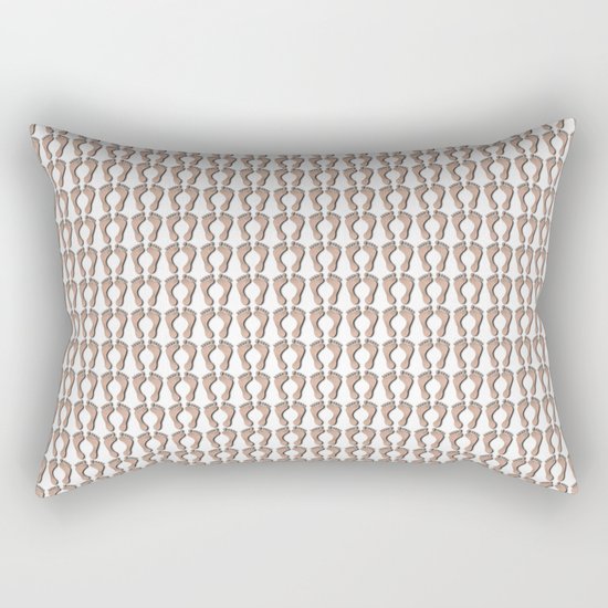 Feet Pattern Rectangular Pillow