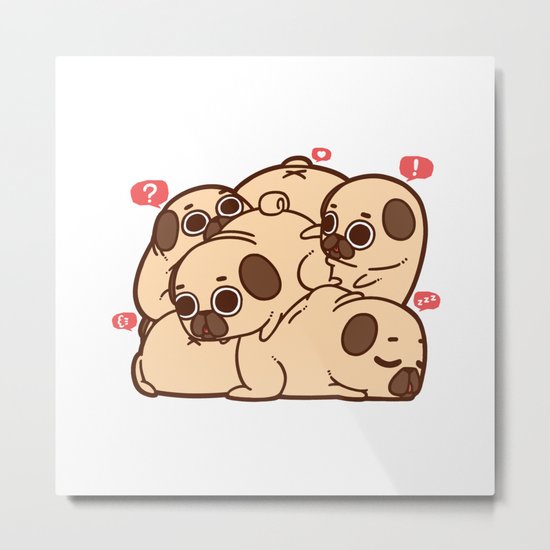 Puglie Grumblie Metal Print