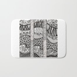 Flow of life zentangle art Bath Mat