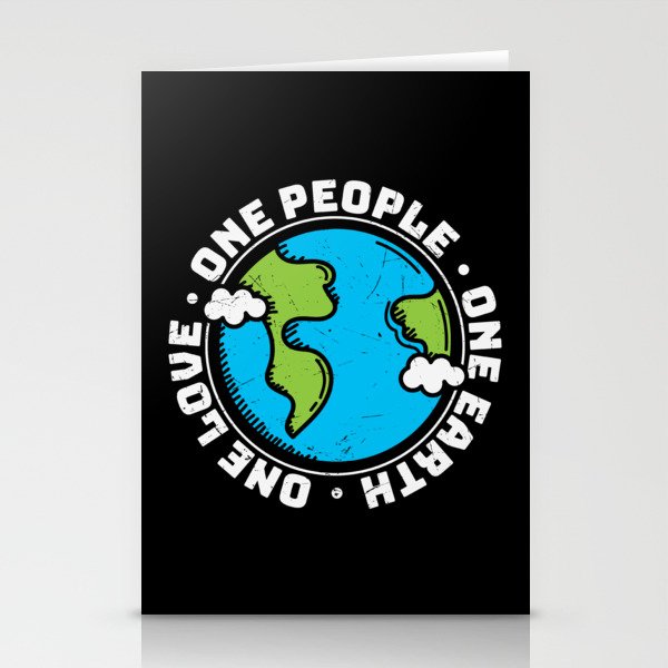 One People One Earth One Love Stationery Cards
