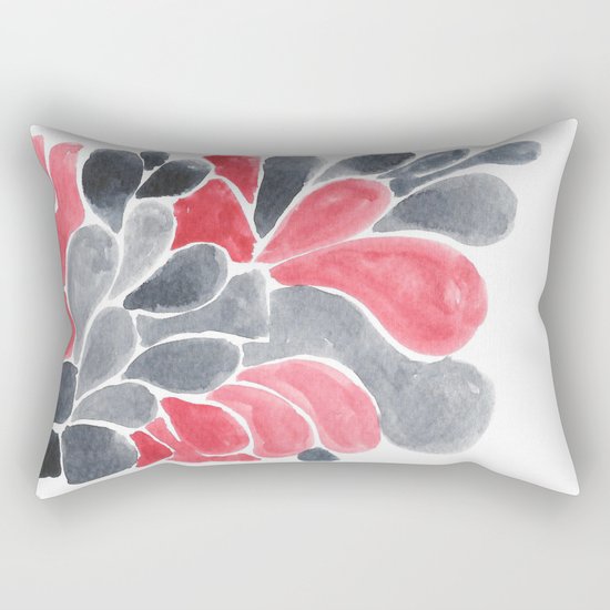 Watercolour Experimenting. Rectangular Pillow