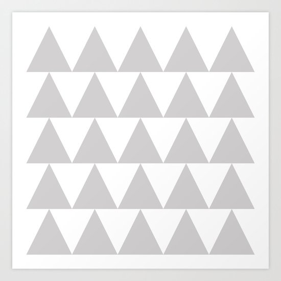 Grey Triangle /// www.pencilmeinstationery.com Art Print