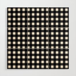 Classic Gingham Black and White - 14 Wood Wall Art