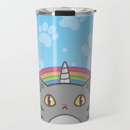 Unicorn Rainbow Cat Travel Mug
