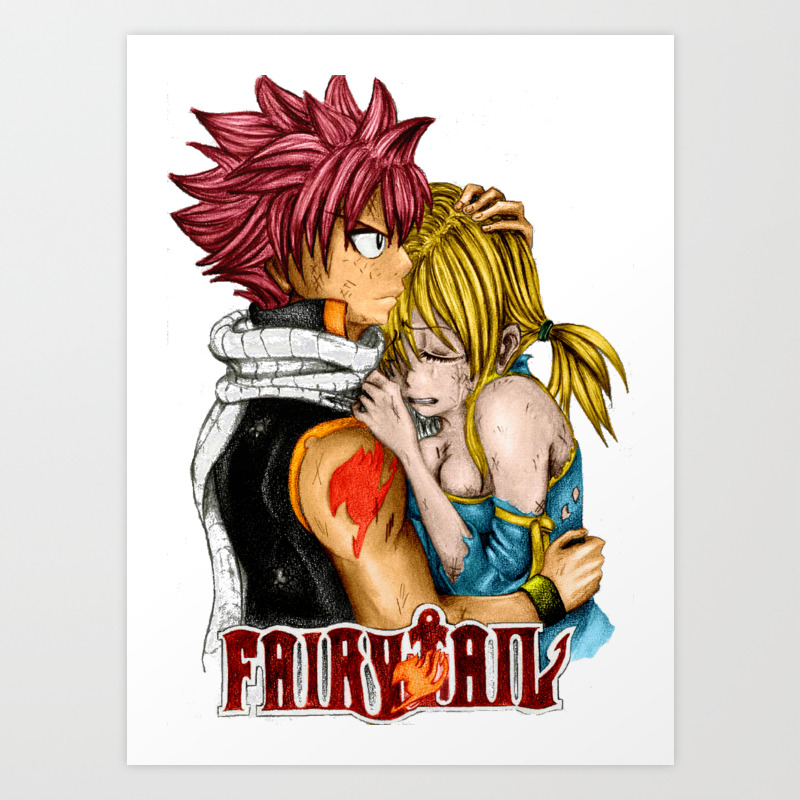 Natsu And Lucy Fairy Tail Art Print By Mangasekai Society6