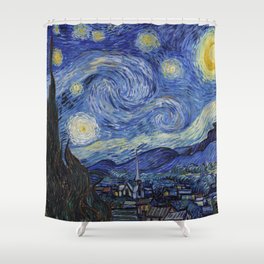 The Starry Night by Vincent van Gogh Shower Curtain