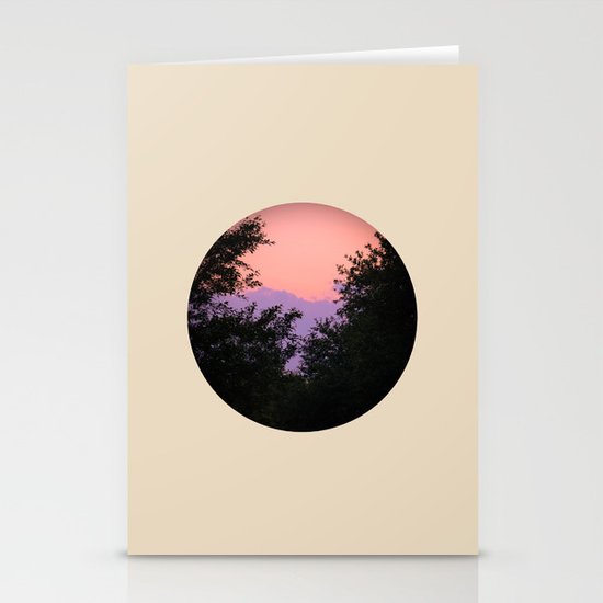 Clouds As Mountains Circular Stationery Cards