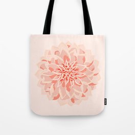 Dahlia - pastel pink dahlia flower art Tote Bag