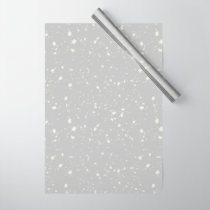 Light Grey Terrazzo Seamless Pattern Wrapping Paper