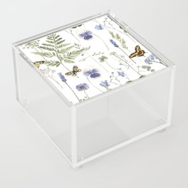 Garden Flowers and Butterflies Acrylic Box