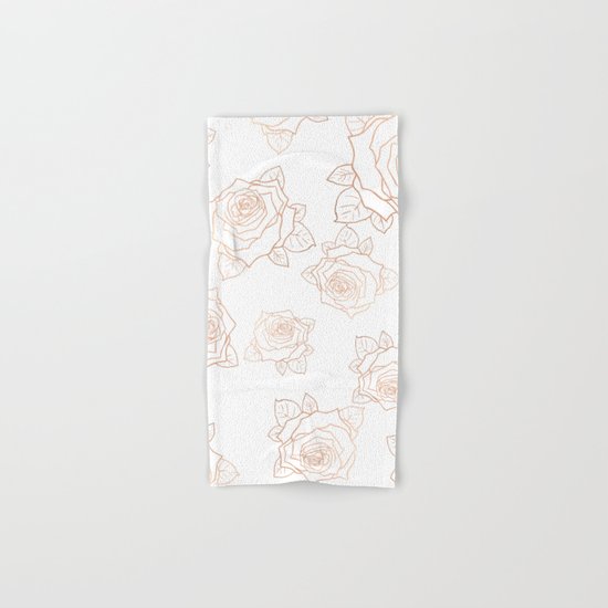 Metallic Roses Hand & Bath Towel