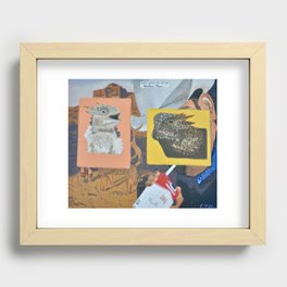 Lizards and Marlbro Man Recessed Framed Print