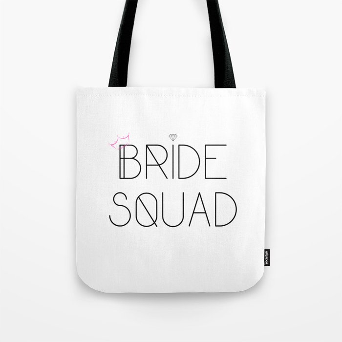 Bride squad canvas sale bag