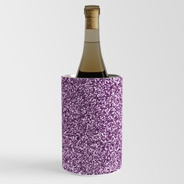 Elegant purple lilac abstract glitter bokech pattern Wine Chiller