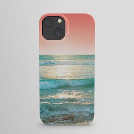 Aqua and Coral, 1 iPhone Case