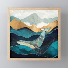 Blue Whale Framed Mini Art Print