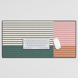 Color Block Line Abstract V Desk Mat