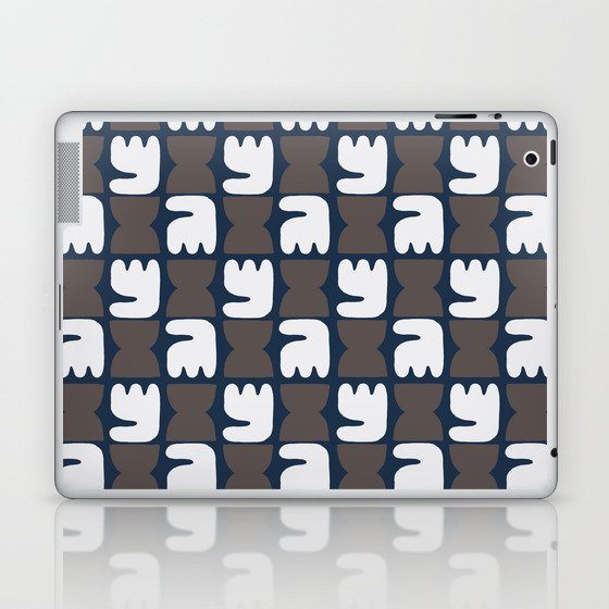 Floral in blue repeat pattern Laptop & iPad Skin