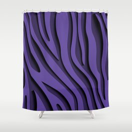 Purple Zebra 3D Modern Art Collection Shower Curtain