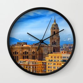 Church in Malaga Wall Clock
