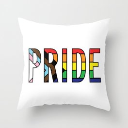 Pride Letters Throw Pillow