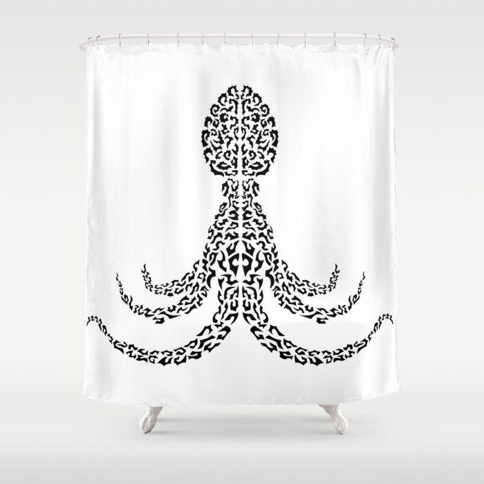 Octopus in shapes Shower Curtain