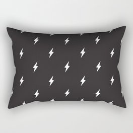 Lightning Bolt Pattern Black & White Rectangular Pillow