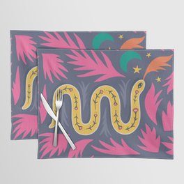Snake Charmer | Hot Pink & Purple Placemat