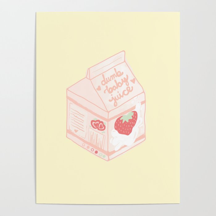 Strawberry Juice Box Poster