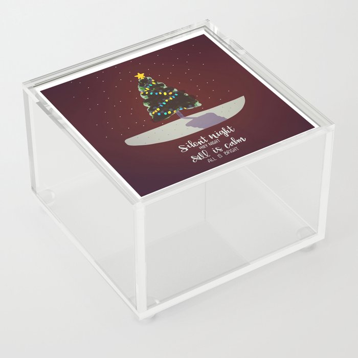 Silent Night- Christmas Tree  Acrylic Box