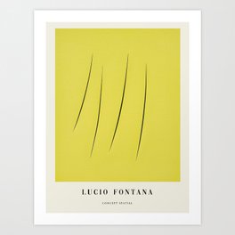Poster-Lucio Fontana-Concept spatial-Yellow.  Art Print