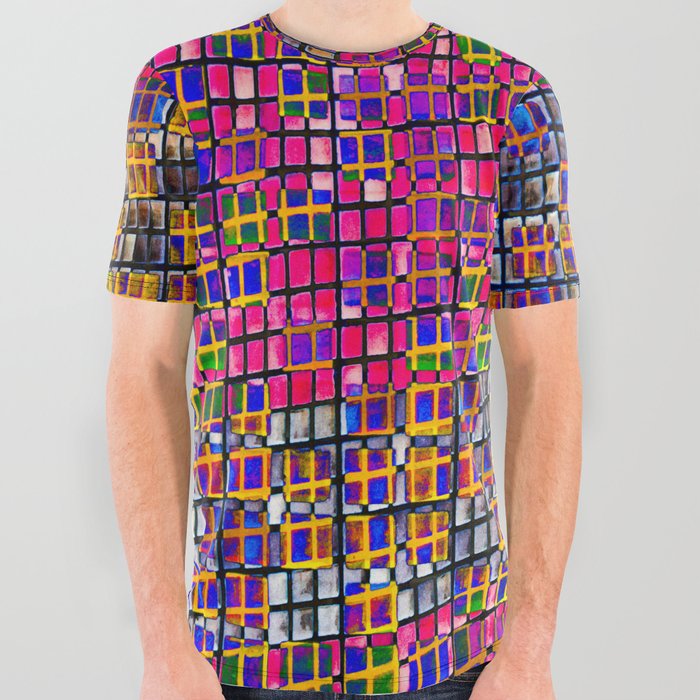 Abstract All Over Graphic Tee