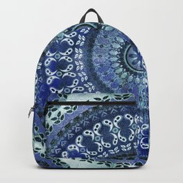 Vintage Blue Wash Mandala Backpack