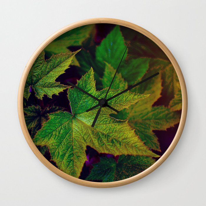 Forest leaves Wall Clock