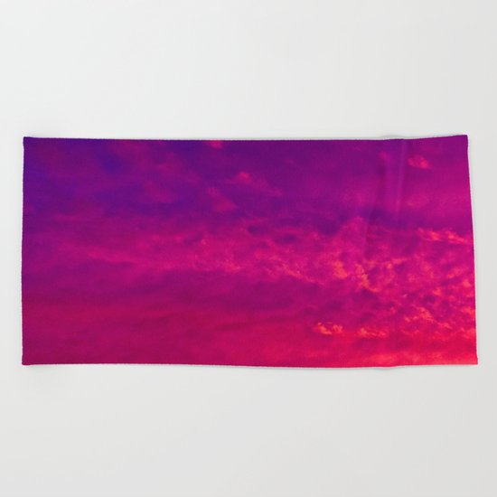 Fiery Sky Beach Towel
