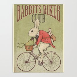 Rabbits Biker Club Poster
