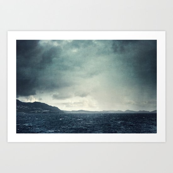Madeira: moody coast line Art Print